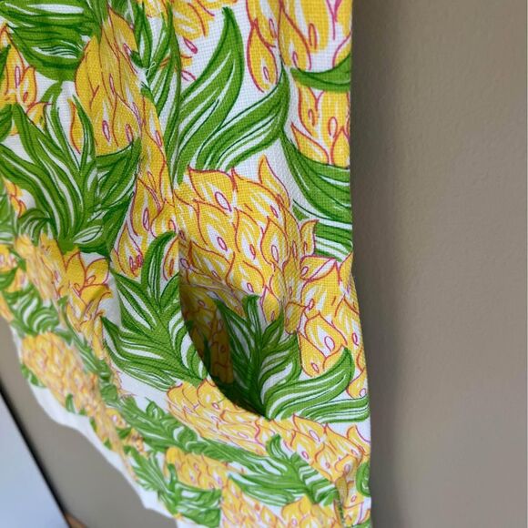 Lilly Pulitzer Pineapple Green Yellow Shift Dress size 2 - Picture 4 of 9